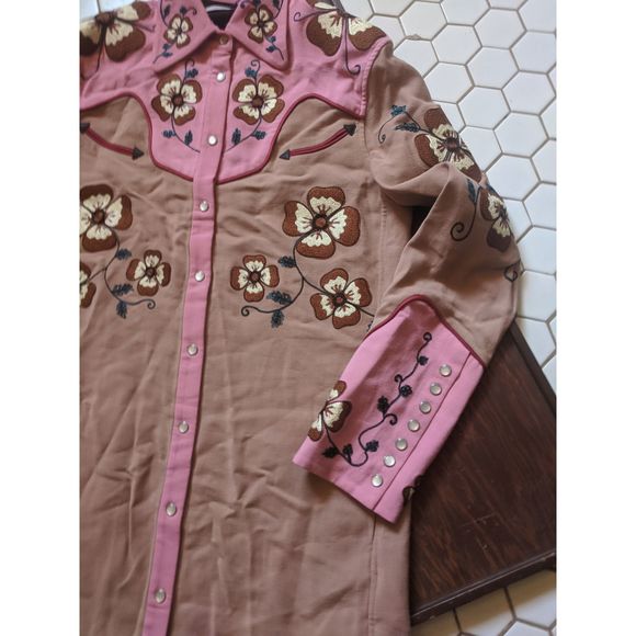 NEW COACH 1941 Pearl Snap Western Embroidery Dress - Picture 4 of 12